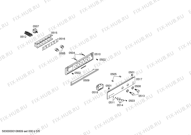 Схема №2 P1HEC88022 с изображением Кнопка для плиты (духовки) Bosch 00422380