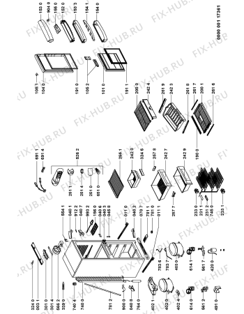 Схема №1 ARZ 8960/H с изображением Корпусная деталь для холодильной камеры Whirlpool 481946238939