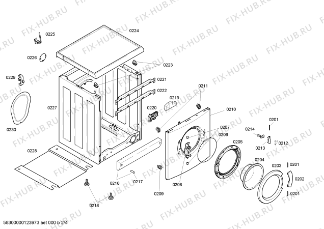 Схема №4 WM23202TI TOPWM1800 с изображением Зажим для стиралки Siemens 00171393