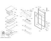Схема №4 KGN39XK11R с изображением Дверь для холодильника Bosch 00714300