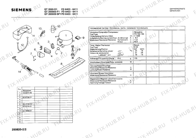 Взрыв-схема холодильника Siemens GT200005 - Схема узла 02