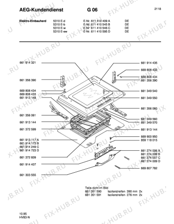 Взрыв-схема плиты (духовки) Aeg COMP. 5310E-B - Схема узла Section3