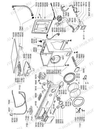 Схема №2 AWG 5050 с изображением Клавиша для стиралки Whirlpool 481241378772