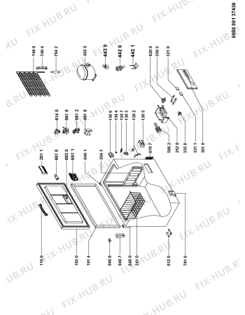 Схема №1 MFC 1209 TWW с изображением Дверка для холодильника Whirlpool 480132102376