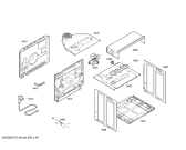 Схема №4 HBA23B261E Horno bosch indpnd.multf.negr.reloj cif с изображением Передняя часть корпуса для плиты (духовки) Bosch 00673101