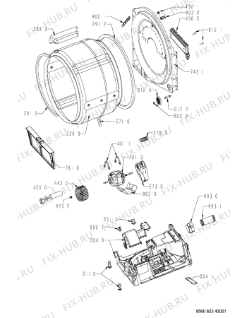 Схема №2 TRAS 6112 с изображением Обшивка для сушильной машины Whirlpool 481246448205