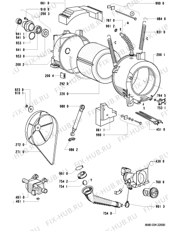 Схема №2 721 083 с изображением Ручка (крючок) люка для стиралки Whirlpool 481949878425