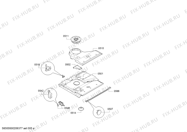 Схема №7 3CB5878B0 с изображением Панель управления для плиты (духовки) Bosch 11024866