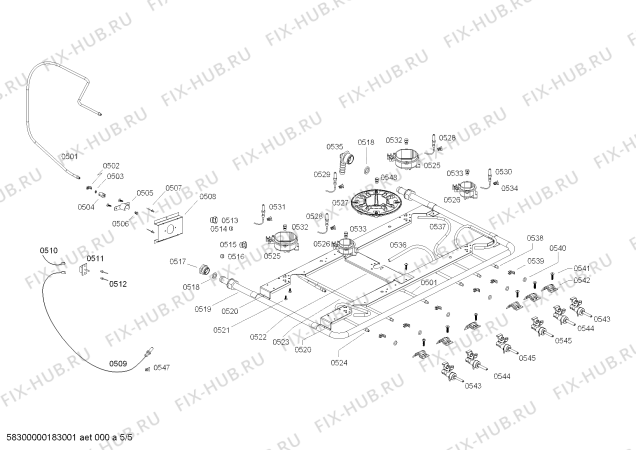 Схема №4 FG122I13SC COCINA COLDEX PRIMISSIMA PLUS INOX L760 220V с изображением Решетка для электропечи Bosch 00707915
