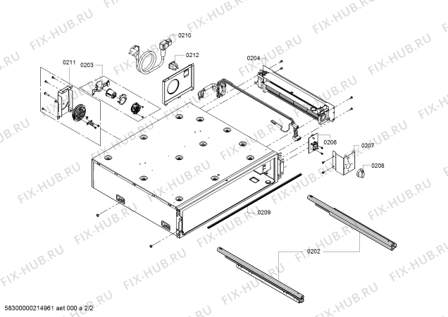 Схема №2 HSC140P51W с изображением Панель для духового шкафа Bosch 00682177