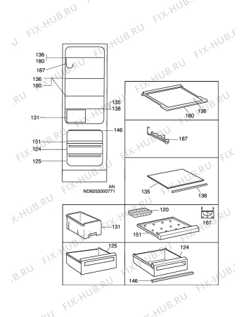 Взрыв-схема холодильника Electrolux ER8512B - Схема узла C10 Interior