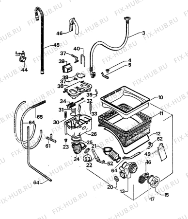 Взрыв-схема стиральной машины Zanussi ZC822X - Схема узла W30 Water details  D