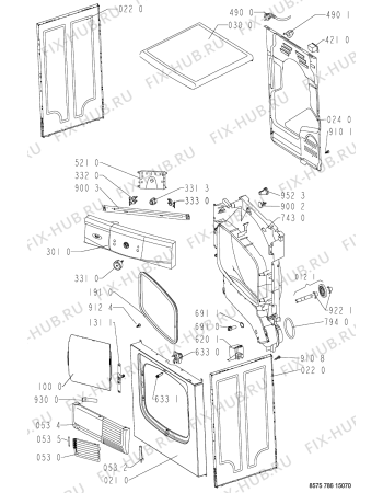 Схема №2 AWZ7914AL2 (F090200) с изображением Инструкция по обслуживанию для стиралки Indesit C00371181