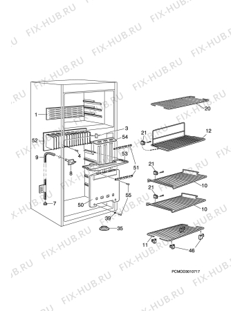 Взрыв-схема холодильника Sibir (N Sr) VCR-170KE - Схема узла C20 Interior D