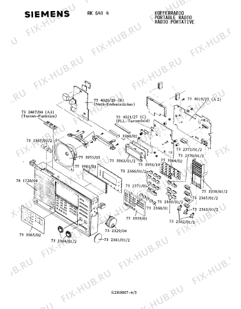 Взрыв-схема телевизора Siemens RK6414 - Схема узла 03