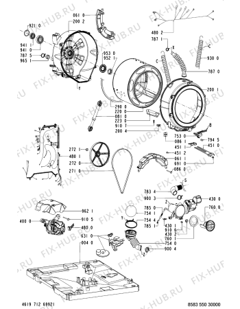 Схема №2 WAB 8795-A с изображением Помпа для стиралки Whirlpool 481236018548