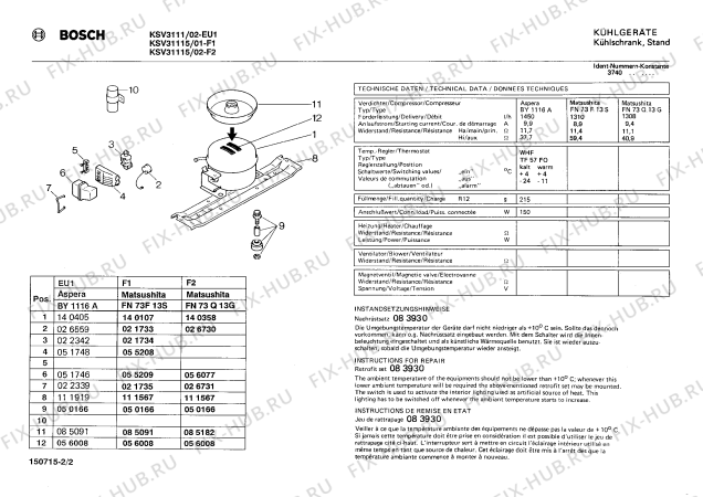 Взрыв-схема холодильника Bosch KSV31115 - Схема узла 02