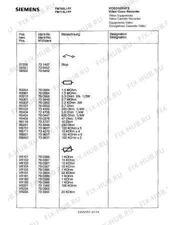 Схема №18 FM705L1FF с изображением Инструкция по эксплуатации для видеотехники Siemens 00530858