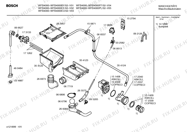 Схема №4 WFB4000EU с изображением Панель управления для стиралки Bosch 00359777