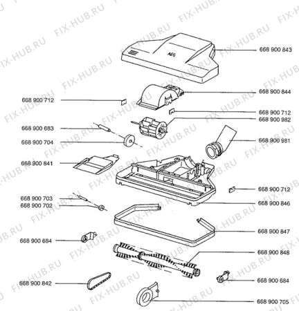 Взрыв-схема пылесоса Aeg V6500.5 - Схема узла Accessories (View 2)