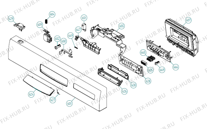 Взрыв-схема посудомоечной машины Asko D5155 XL NO   -Black Bi (339063, DW70.5) - Схема узла 06