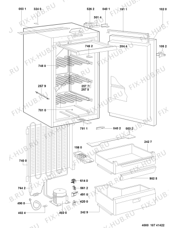 Схема №1 AFB 829/A+ с изображением Дверца для холодильной камеры Whirlpool 481010670950