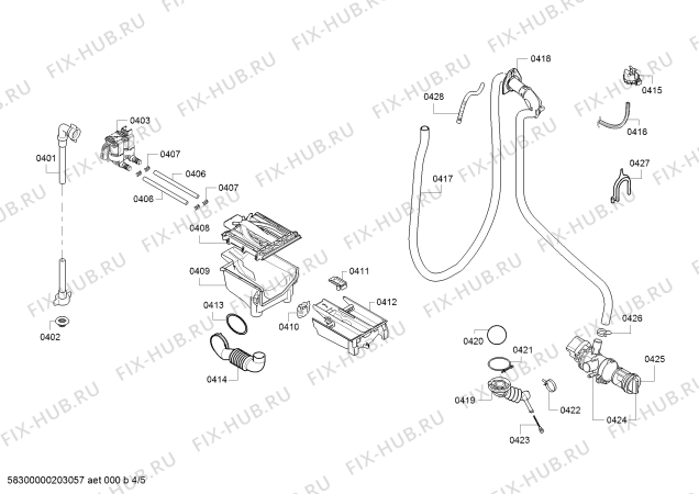 Схема №4 WAT28461GC с изображением Ручка выбора программ для стиралки Bosch 10003824