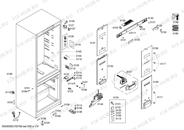 Схема №3 KGN49A58 с изображением Дверь для холодильной камеры Bosch 00249303