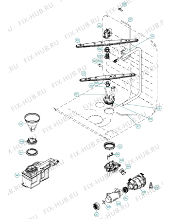 Взрыв-схема посудомоечной машины Atag VW6055RT XL NL   -VW6055RTUU-A01 (341708, DW70.3) - Схема узла 06