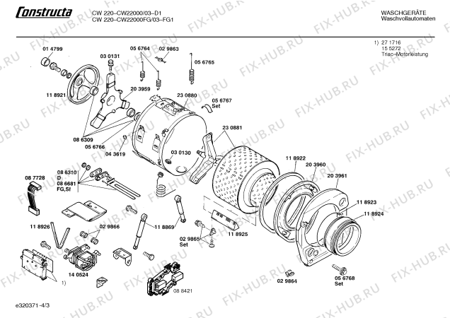 Схема №4 CW22000 CW220 с изображением Ручка выбора программ для стиральной машины Bosch 00057447