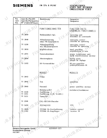 Схема №10 FM3748 с изображением Инструкция по эксплуатации для жк-телевизора Siemens 00530317