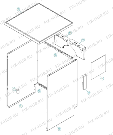 Взрыв-схема посудомоечной машины Asko D5132 FS TW   -White FS Soft (339098, DW70.5) - Схема узла 07