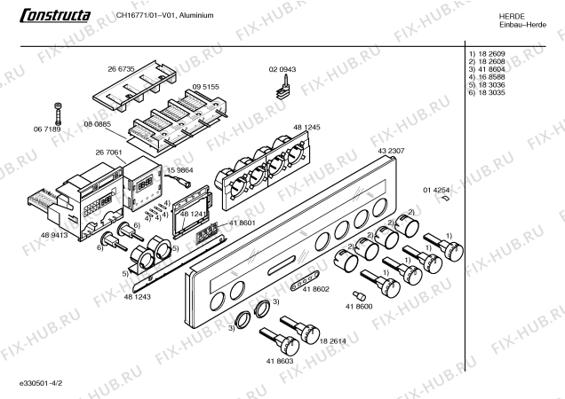 Схема №3 CH16771 с изображением Направляющая для плиты (духовки) Bosch 00418602