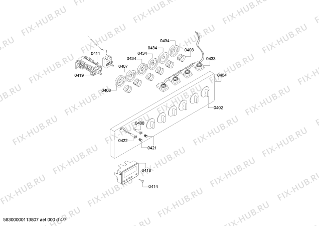 Взрыв-схема плиты (духовки) Bosch HSW745020N - Схема узла 04