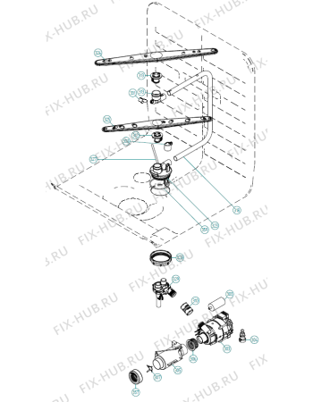 Взрыв-схема посудомоечной машины Asko D5142 US   -Stainless (401782, DW70.5) - Схема узла 03