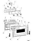 Схема №3 HD87CBK (F018194) с изображением Панель для плиты (духовки) Indesit C00059857