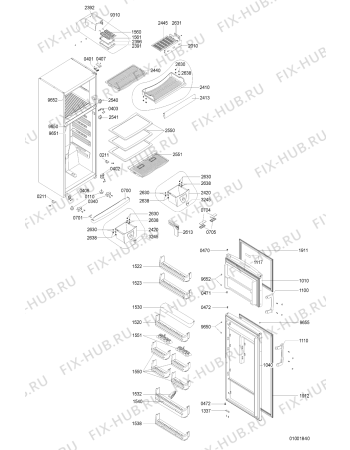 Схема №2 WBM 650/IX с изображением Втулка двери для холодильника Whirlpool 481244688167