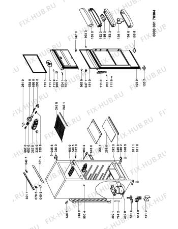 Схема №1 ARC 3530/IX с изображением Дверца для холодильной камеры Whirlpool 481241619847