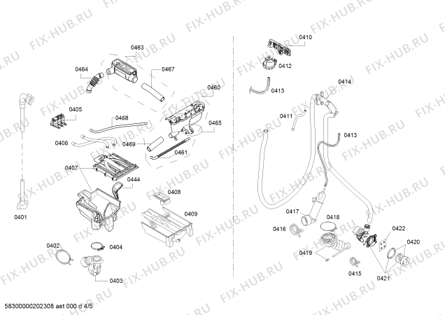 Схема №4 WAU287500W с изображением Панель управления для стиралки Bosch 11018660