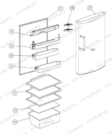 Взрыв-схема холодильника Upo R85   -130L white (200131, RS-17DL4SA) - Схема узла 03