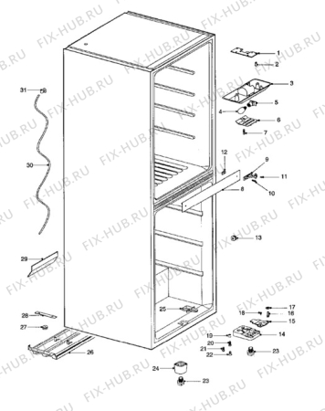 Взрыв-схема стиральной машины Tricity Bendix CPD94W - Схема узла Cabinet + furniture (extra)