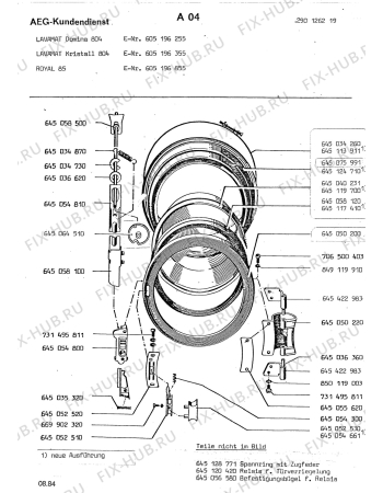 Схема №1 RONDOROYAL L 840 с изображением Запчасть Aeg 8996450759916