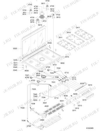 Схема №2 MRGG 912 TGS с изображением Клавиша для плиты (духовки) Whirlpool 480121103742