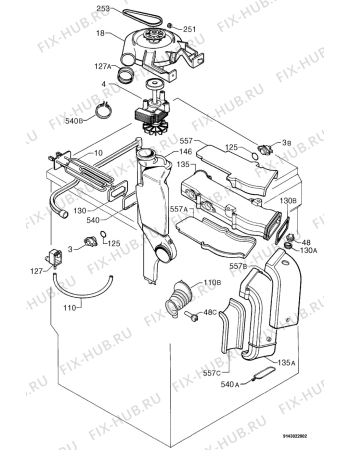 Взрыв-схема стиральной машины Aeg Electrolux L16866 - Схема узла Dryer 265
