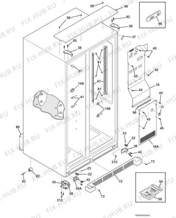 Взрыв-схема холодильника Aeg Electrolux S75628SK12 - Схема узла Housing 001