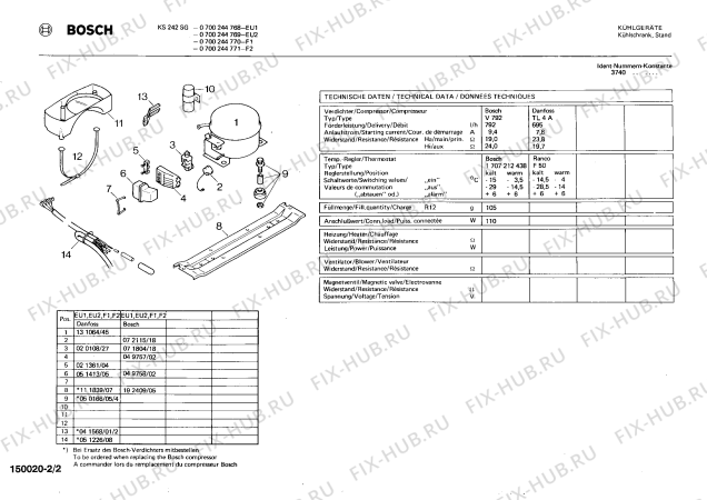 Взрыв-схема холодильника Bosch 0700244769 KS242SG - Схема узла 02