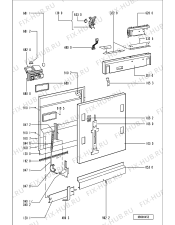 Схема №2 ADG9573 (F092257) с изображением Дозатор моющих средств для посудомоечной машины Indesit C00317061
