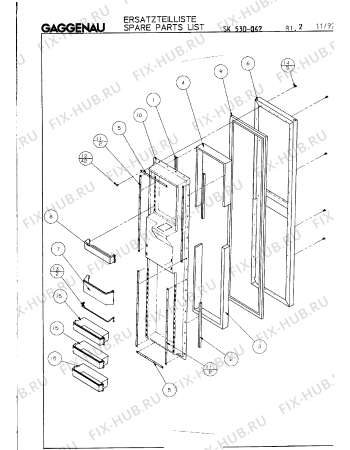 Схема №31 SK530062 с изображением Корзина для холодильной камеры Bosch 00294315