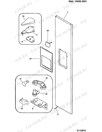 Схема №9 XRA600NF (F025219) с изображением Всякое для холодильника Indesit C00081390