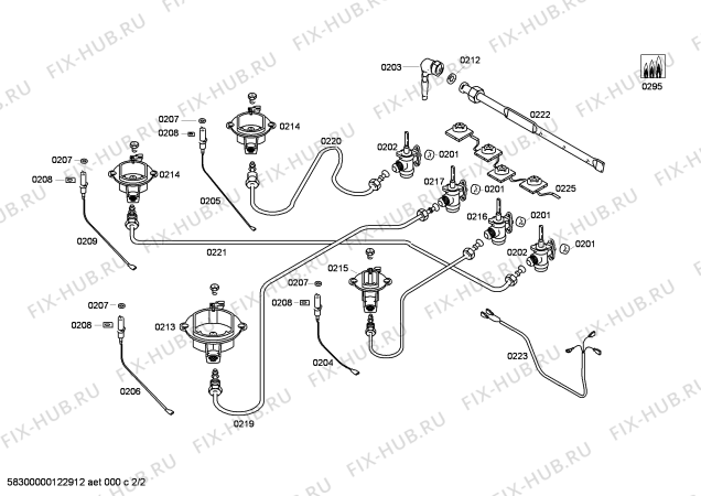 Схема №2 NGT615TNE Bosch с изображением Кронштейн для плиты (духовки) Bosch 00186973